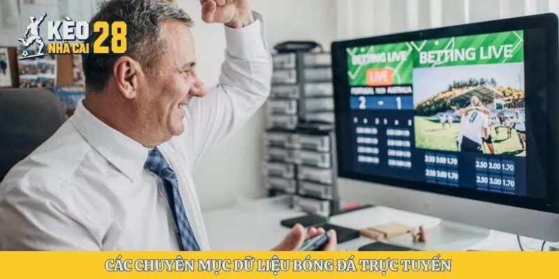 Các chuyên mục dữ liệu bóng đá trực tuyến 