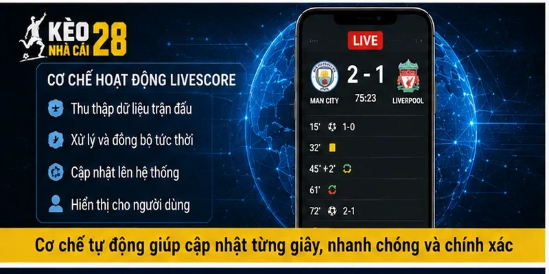 Cơ chế tự động giúp cập nhật từng giây, nhanh chóng và chính xác